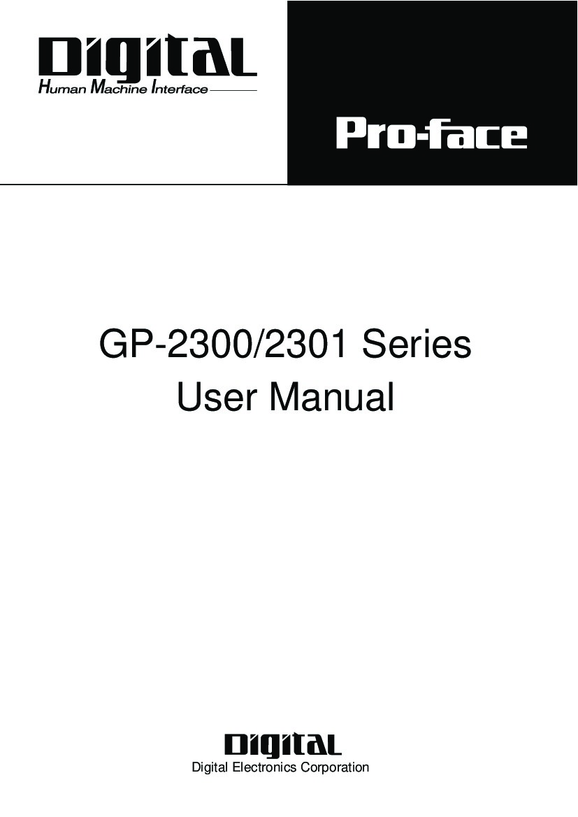 First Page Image of GP2301-LG41-24V GP2301 Series User Manual.pdf